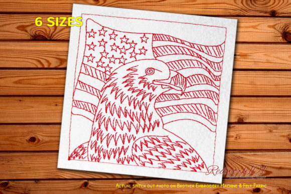 Bald Eagle in Front of an American Flag