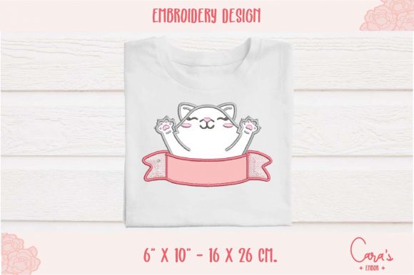 Cute Cat Applique Embroidery Design Review