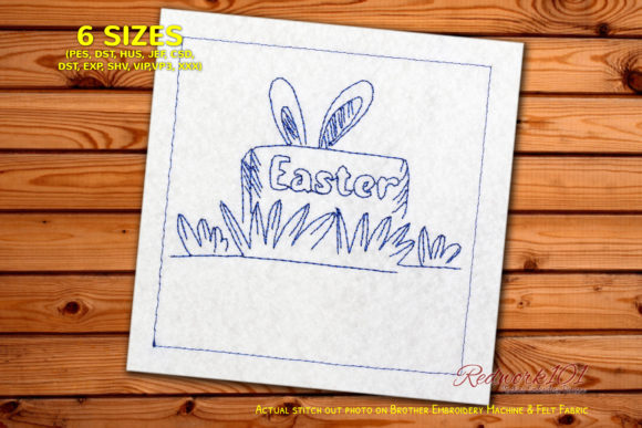 Easter Wood Block Decorated Redwork Review