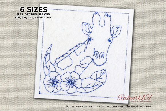 Giraffe with Flowers Lineart Review