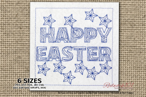 Happy Easter Design Redwork Review