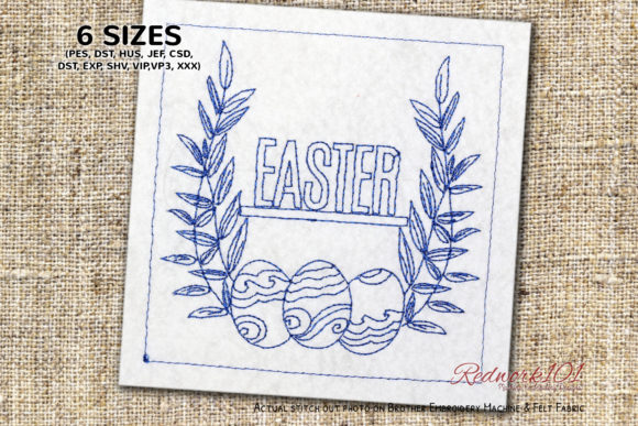 Happy Easter with Decorative Egg Redwork Review