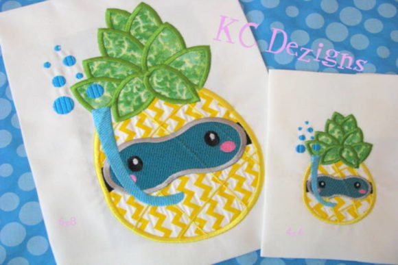 Pineapple with Swimming Mask Applique