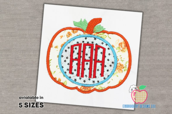 Pumpkin with Monogram Applique Pattern: A Craft Fair Essential
