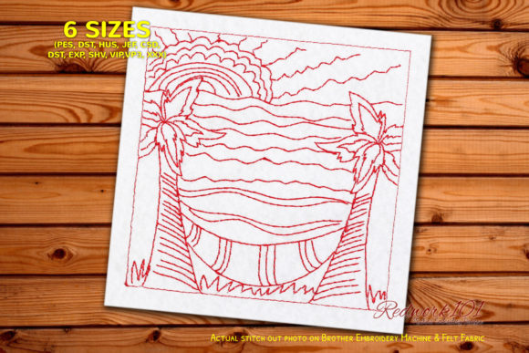 Summer Redwork Embroidery: Perfect for Handmade Gifts