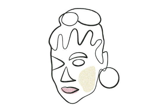 Surreal Face with Earring Embroidery Review